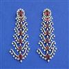 Cz Classic Earring With Rhodium Plating