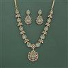 Cz Classic Necklace Set With Mehndi Plating