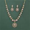 Cz Classic Necklace Set With Mehndi Plating