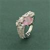 Cz Adjustable Ring With Rhodium Plating