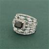 Cz Adjustable Ring With Rhodium Plating