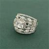 Cz Adjustable Ring With Rhodium Plating