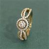 Cz Adjustable Ring With Mehndi Plating