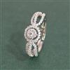 Cz Adjustable Ring With Mehndi Plating