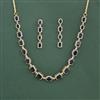 Cz Classic Necklace Set With 2 Tone Plating