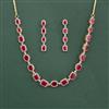 Cz Classic Necklace Set With 2 Tone Plating