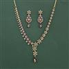 Cz Classic Necklace Set With Mehndi Plating