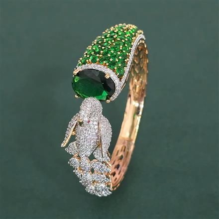 Cz Openable Kada With Carat Gold Plating