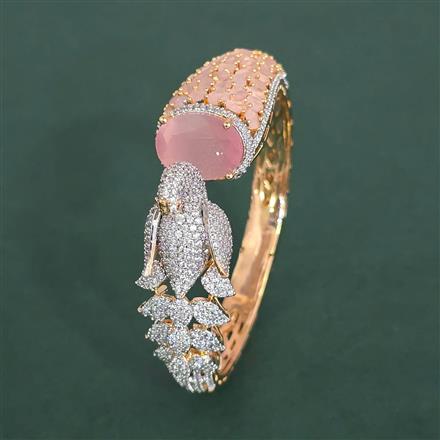 Cz Openable Kada With Carat Gold Plating