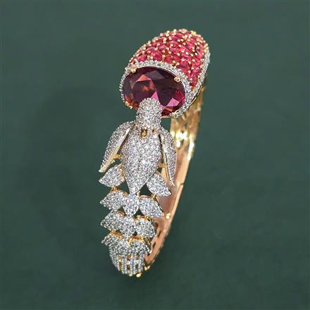 Cz Openable Kada With Carat Gold Plating
