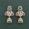 Cz Peacock Earring With 2 Tone Plating
