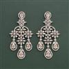 Cz Classic Earring With 2 Tone Rhodium Plating