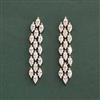 Cz Classic Earring With 2 Tone Rhodium Plating