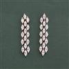 Cz Classic Earring With 2 Tone Rhodium Plating