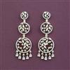 Cz Classic Earring With 2 Tone Rhodium Plating