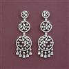 Cz Classic Earring With 2 Tone Rhodium Plating