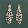 Cz Classic Earring With 2 Tone Rhodium Plating