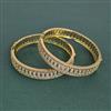 Cz Openable Bangles With Mehndi Plating