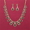 American Diamond Classic Necklace With Gold Plating