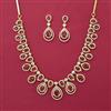 American Diamond Classic Necklace With Gold Plating