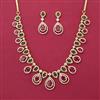 American Diamond Classic Necklace With Gold Plating