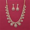 American Diamond Classic Necklace With Gold Plating