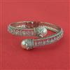 Cubic Zirconia Openable Kada With Rhodium Plating