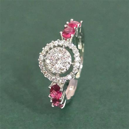 Cz Adjustable Ring With Rhodium Plating