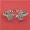 Cubic Zirconia Openable Kada With Rhodium Plating