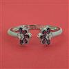 Cubic Zirconia Openable Kada With Rhodium Plating