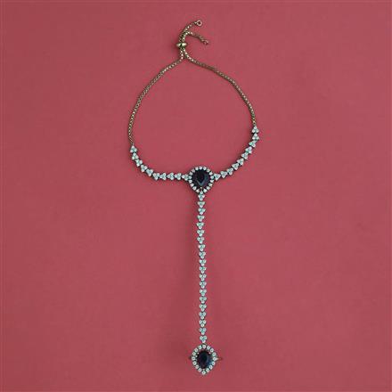 Cubic Zirconia Classic Hath Pan With Mehndi Plating