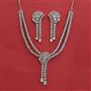 Cubic Zirconia Classic Necklace With Rhodium Plating
