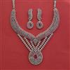 Cubic Zirconia Classic Necklace With Rhodium Plating