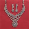 Cubic Zirconia Classic Necklace With Rhodium Plating