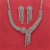 Cubic Zirconia Classic Necklace With Rhodium Plating