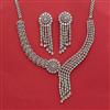 Cubic Zirconia Classic Necklace With Rhodium Plating