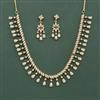 Cz Classic Necklace Set With Gold Plating