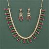 Cz Classic Necklace Set With Gold Plating