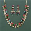 Cz Classic Necklace Set With Gold Plating
