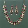 Cz Classic Necklace Set With Gold Plating