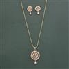 Cz Classic Pendant Set With Gold Plating