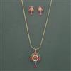 Cz Classic Pendant Set With Gold Plating
