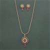 Cz Classic Pendant Set With Gold Plating