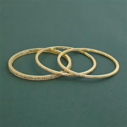 Cz Classic Bangles With Gold Plating