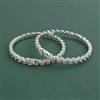 Cz Classic Bangles With Rhodium Plating