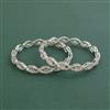 Cz Classic Bangles With Rhodium Plating