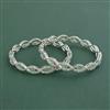 Cz Classic Bangles With Rhodium Plating