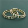 Cz Classic Bangles With 2 Tone Plating