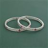 Cz Classic Bangles With Rhodium Plating