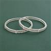 Cz Classic Bangles With Rhodium Plating